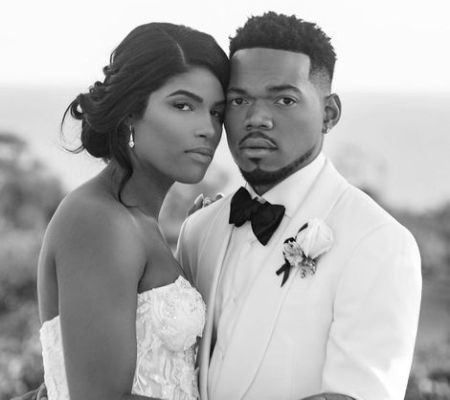 Chance the Rapper with his wife